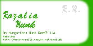 rozalia munk business card